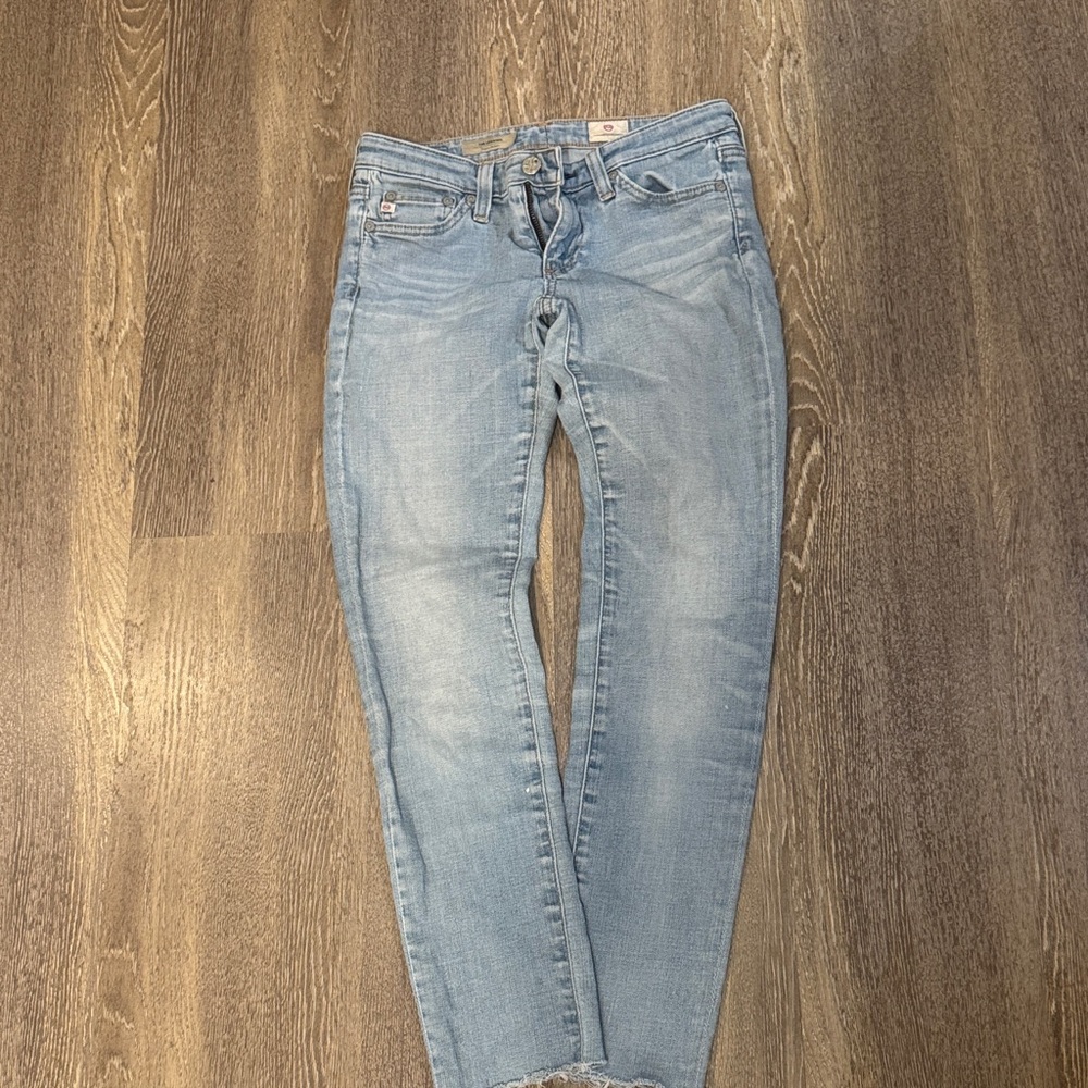 Ag Adriano Goldschmied Light Blue Skinny Jeans